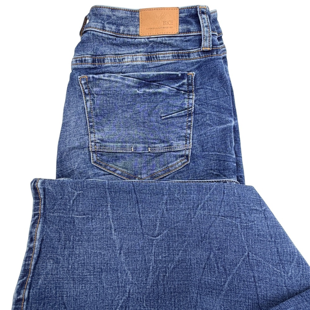 BKE Stella Bootcut Jeans Women 33 x 33.5 Blue Low Rise Slim Fit Boot Cut